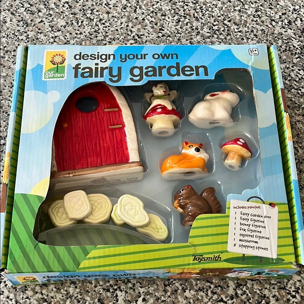 Fairy Garden Kit with Red Door and Cute Animals